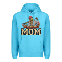 Ocean Blue Baseball mom Premium Hoodie - HowdyJamesFarm