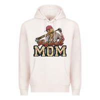 Pale Pink Baseball mom Premium Hoodie - HowdyJamesFarm