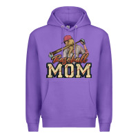 Purple Baseball mom Premium Hoodie - HowdyJamesFarm