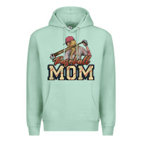 Seafoam Baseball mom Premium Hoodie - HowdyJamesFarm