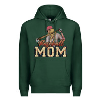 Sports Green Baseball mom Premium Hoodie - HowdyJamesFarm