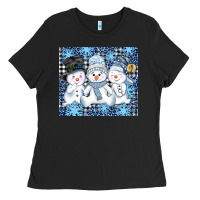 Black snowman tumbler Ladies Tee - AdoDesignShop