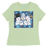 Matcha snowman tumbler Ladies Tee - AdoDesignShop