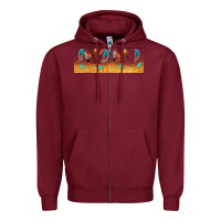 Burgundy native American feathers Zipper Hoodie - TumblerDesignByShophia