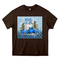 Chocolate Brown hello winter snowman truck Heavy Core Tee - AdoDesignShop