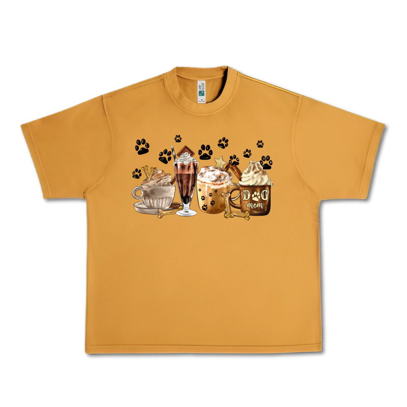 Dog Mom Coffee Lover Coffee Cups Urban Heavy Tee by MaliasSmallBusiness | Teevron