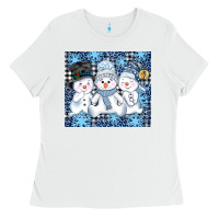 White snowman tumbler Ladies Tee - AdoDesignShop