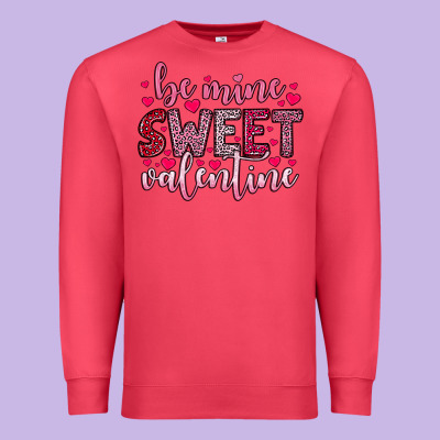 Be Mine Sweet Valentine Premium Sweatshirt Designed By Oliviacreatesart
