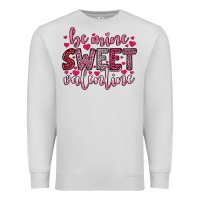 Dove Grey be mine sweet valentine Premium Sweatshirt - OliviaCreatesArt