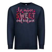 Navy be mine sweet valentine Premium Sweatshirt - OliviaCreatesArt