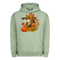 Pigment Oil Green fall goat Urban Hoodie - LillyAllenDesigns
