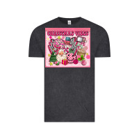 Vintage Black 3d retro pink christmas vibes Vintage Tee - MaliasSmallBusiness