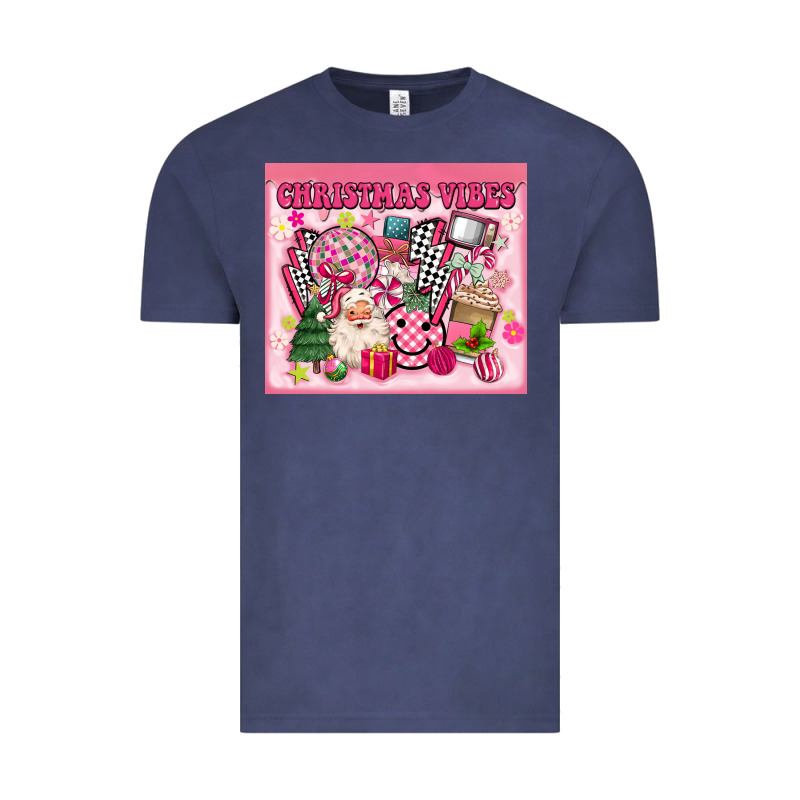 3d Retro Pink Christmas Vibes Vintage Tee by MaliasSmallBusiness | Teevron