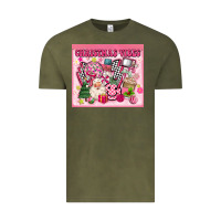 Vintage Olive 3d retro pink christmas vibes Vintage Tee - MaliasSmallBusiness