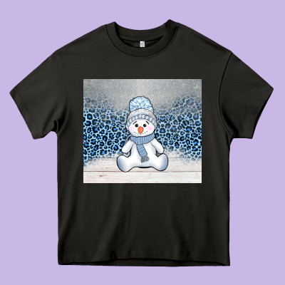 Winter Snowman Heavy Core Tee Designed By Adodesignshop