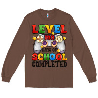 Chestnut level 100 days of school completed Long Sleeve Tee - Artiststas