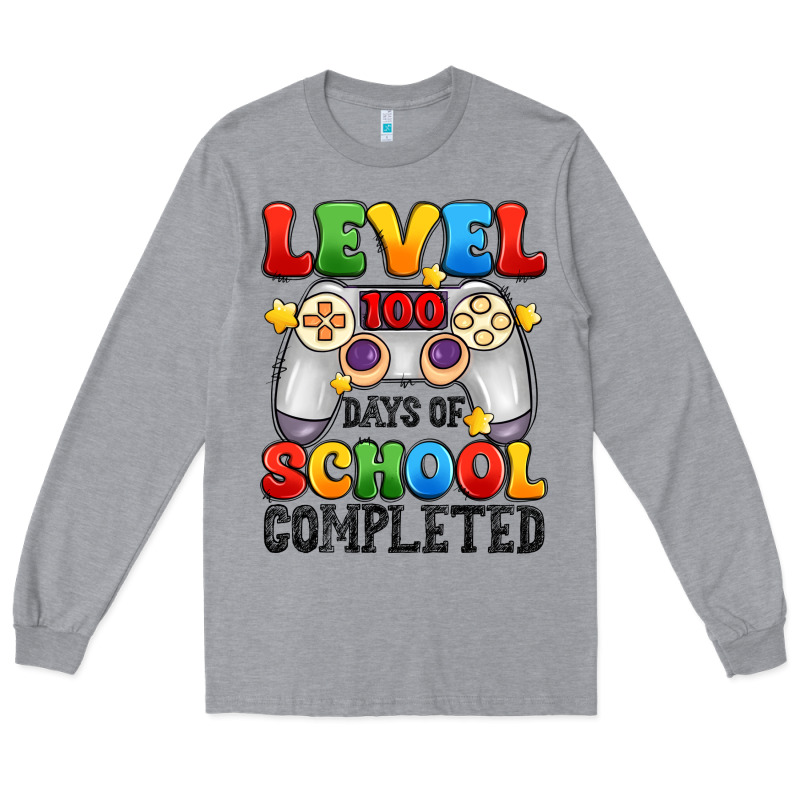 Level 100 Days Of School Completed Long Sleeve Tee by Artiststas | Teevron