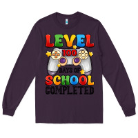 Plum level 100 days of school completed Long Sleeve Tee - Artiststas