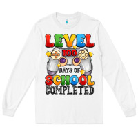 White level 100 days of school completed Long Sleeve Tee - Artiststas