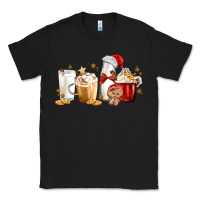 Black Christmas Milk and Cookie Latte Coffee Cups Classic Tee - MaliasSmallBusiness