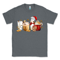 Charcoal Heather Christmas Milk and Cookie Latte Coffee Cups Classic Tee - MaliasSmallBusiness