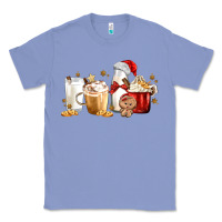 Colony Blue Christmas Milk and Cookie Latte Coffee Cups Classic Tee - MaliasSmallBusiness
