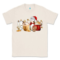 Natural Christmas Milk and Cookie Latte Coffee Cups Classic Tee - MaliasSmallBusiness