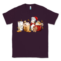 Plum Christmas Milk and Cookie Latte Coffee Cups Classic Tee - MaliasSmallBusiness