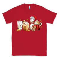 Red Christmas Milk and Cookie Latte Coffee Cups Classic Tee - MaliasSmallBusiness