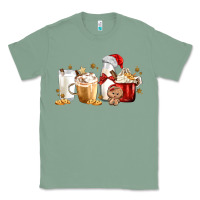 Sage Christmas Milk and Cookie Latte Coffee Cups Classic Tee - MaliasSmallBusiness