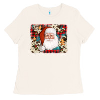 Bone cowhide santa cookie socks background Ladies Tee - AdoDesignShop