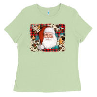 Matcha cowhide santa cookie socks background Ladies Tee - AdoDesignShop