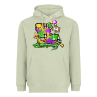 Matcha louisiana map alligator mardi gras olivia Heavyweight Hoodie - OliviaCreatesArt