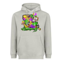 Moon Dust louisiana map alligator mardi gras olivia Heavyweight Hoodie - OliviaCreatesArt