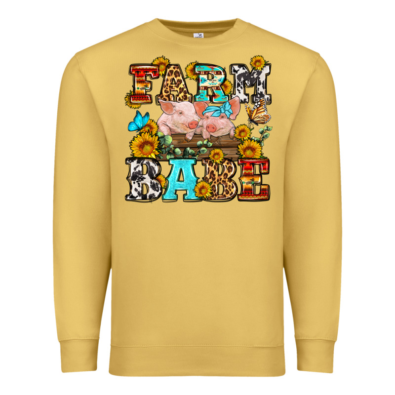 Western Farm Babe Premium Sweatshirt by OliviaCreatesArt | Teevron