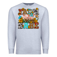 Heather Grey western farm babe Premium Sweatshirt - OliviaCreatesArt