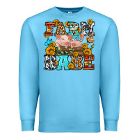 Ocean Blue western farm babe Premium Sweatshirt - OliviaCreatesArt