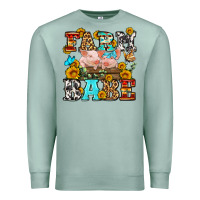 Seafoam western farm babe Premium Sweatshirt - OliviaCreatesArt