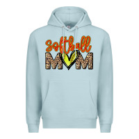 Blue Mist Softball mom Premium Hoodie - HowdyJamesFarm