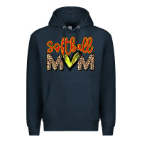 Navy Softball mom Premium Hoodie - HowdyJamesFarm