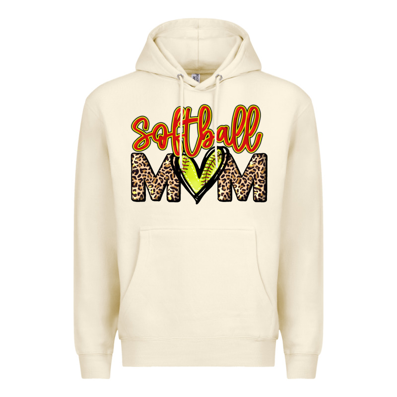 Softball Mom Premium Hoodie by HowdyJamesFarm | Teevron