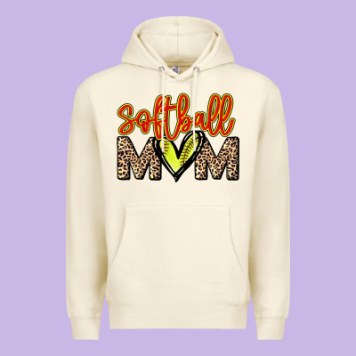 Softball Mom Premium Hoodie Designed By Howdyjamesfarm