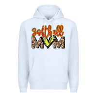 White Softball mom Premium Hoodie - HowdyJamesFarm