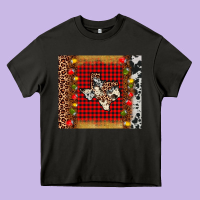 Texas Christmas Tumbler Heavy Core Tee Designed By Adodesignshop