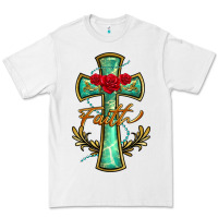 White cross faith Premium Tee - BarkalooDesign
