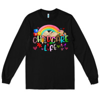 Black childcare life Long Sleeve Tee - Artiststas