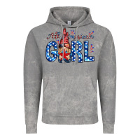 Cloud Rock all american girl with gnome Vintage Hoodie - NancyCooperArtShop