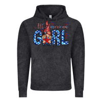 Vintage Black all american girl with gnome Vintage Hoodie - NancyCooperArtShop