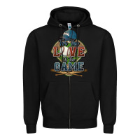 Black for the love of the game baseball Zipper Hoodie - HowdyJamesFarm