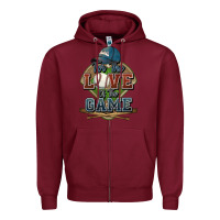 Burgundy for the love of the game baseball Zipper Hoodie - HowdyJamesFarm